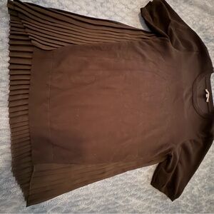 Black Pleated Hem blouse